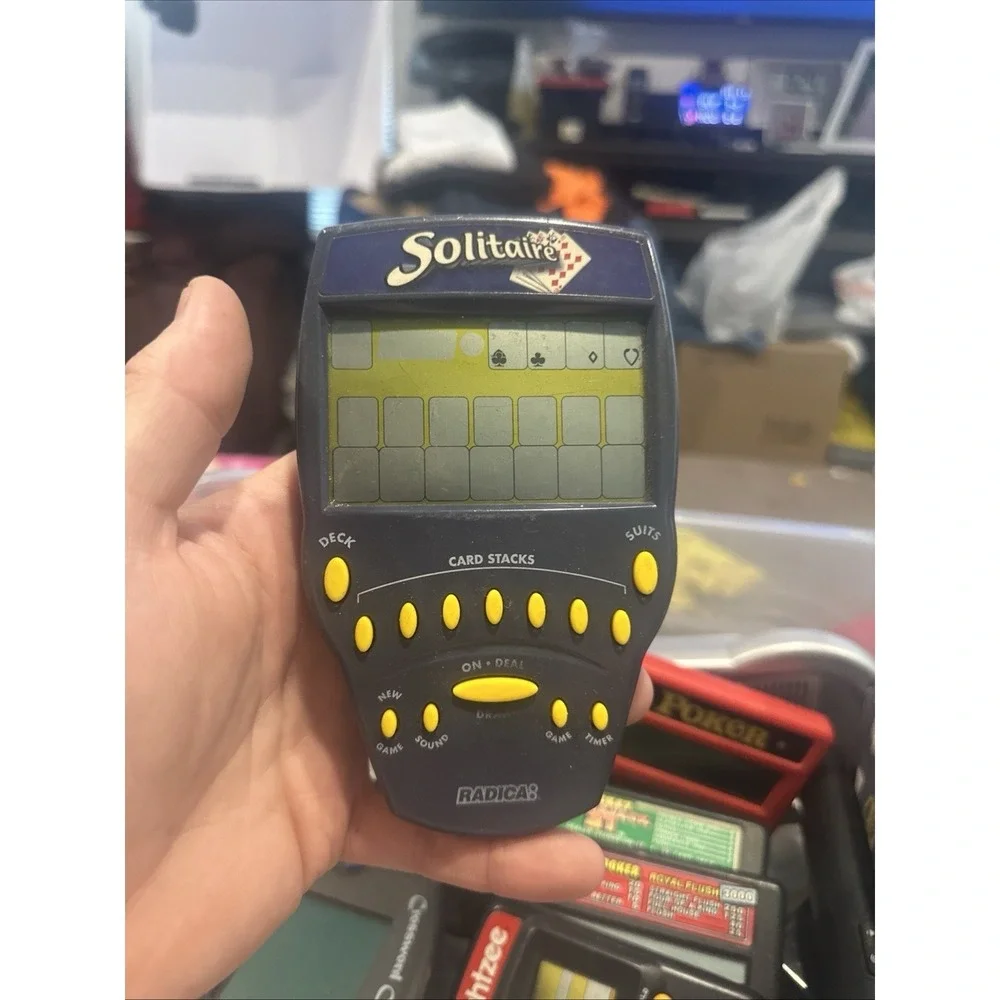 Radica Solitaire Handheld Game 1999 Klondike Scoring Big Screen